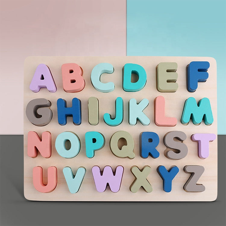 Colorful Wooden Letters/Numbers Puzzle