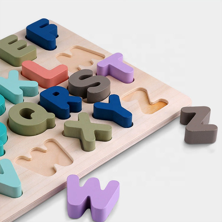 Colorful Wooden Letters/Numbers Puzzle