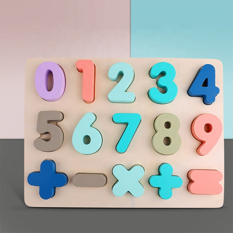 Colorful Wooden Letters/Numbers Puzzle