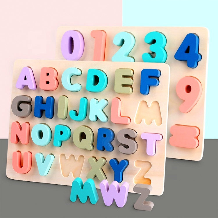 Colorful Wooden Letters/Numbers Puzzle